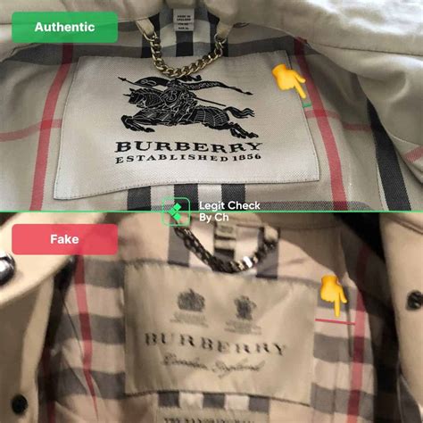 how to spot real vs fake vintage burberry coat